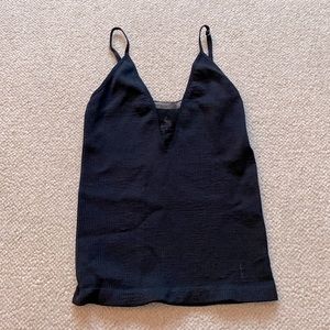 Free people black fitted tank top